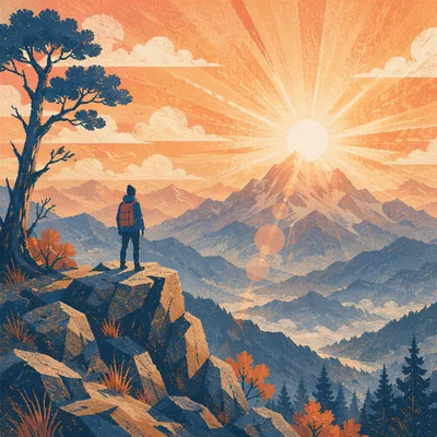 Radiant Mountain Sunrise of Transfiguration Glory