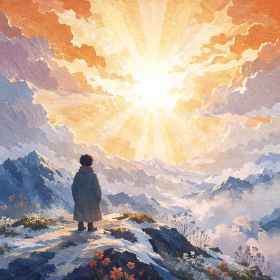 Mountain Top Glory at Spring Dawn
