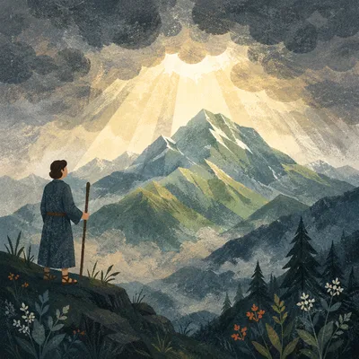 Transfiguration Glory Over Mountain Summit
