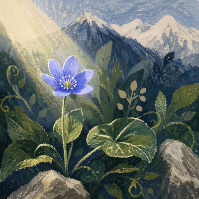 Wildflower in Bright Mountain Glory