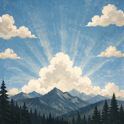 Mountain Top Glory in Bright Light