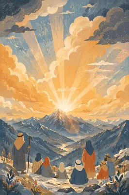 Radiant Mountain Sunrise of Transfiguration Glory