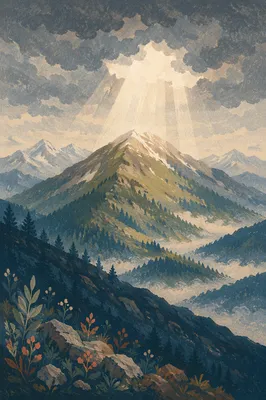 Transfiguration Light Over Alpine Summit