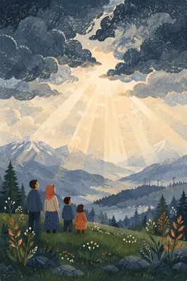 Transfiguration Light Over Spring Mountain Ridge