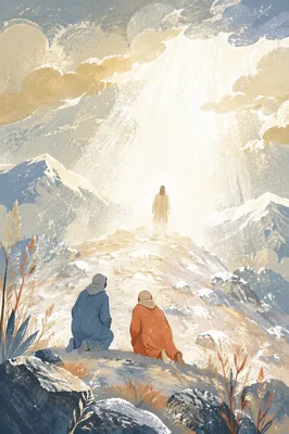 Transfiguration Glory on Winter Mountain Summit