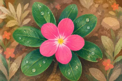 Luminous Pink Flower of Spring Glory
