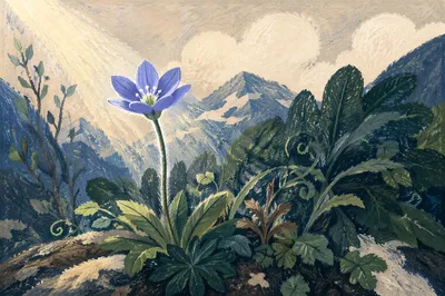 Wildflower in Bright Mountain Morning Glory