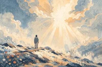 Transfiguration Glory on a Spring Mountain Summit