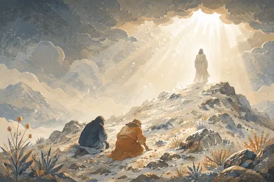 Transfiguration Glory on Winter Mountain Summit