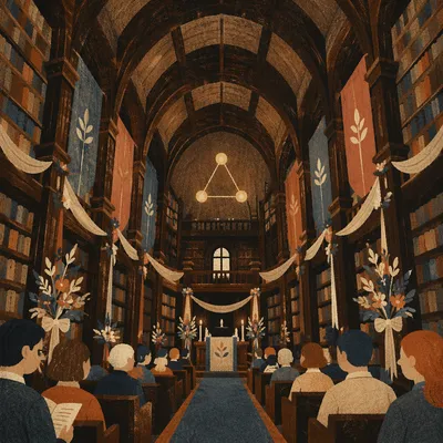 Trinity Sunday Triangle Symbol in Library Hall
