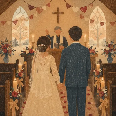 Valentines Day Marriage Blessing in Chapel
