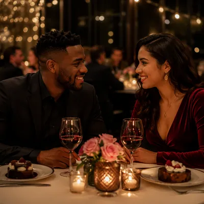 Romantic Candlelit Dinner for Young Couple
