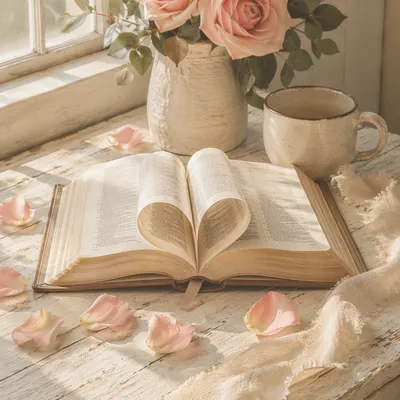 Heart Shaped Bible Verse Valentine Scene