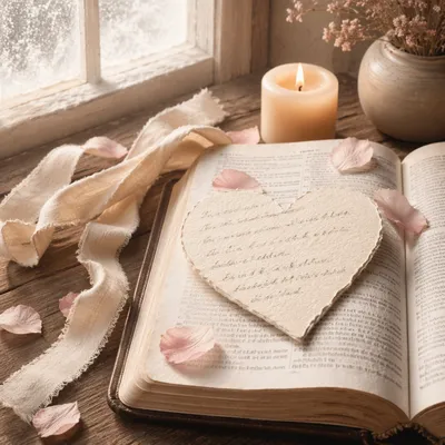 Valentine Heart Scripture Still Life