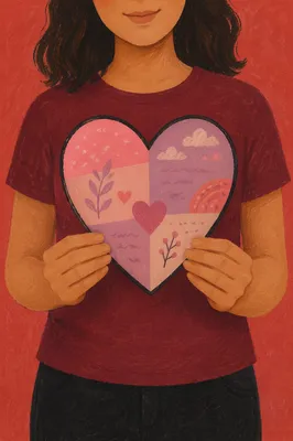 Person Holding Heart Shaped Valentine Card