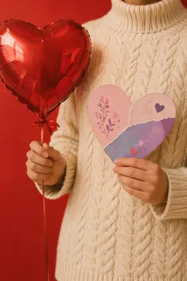 Valentine Heart Balloon With Scripture Card