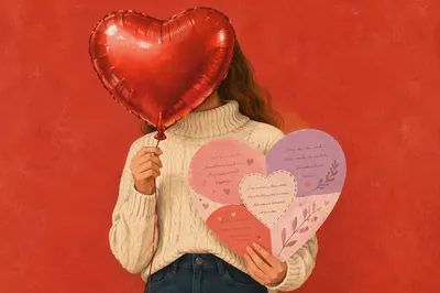 Valentine Heart Bible Verse Card Portrait