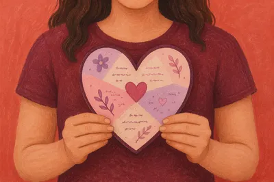Person Holding Heart Shaped Valentine Card