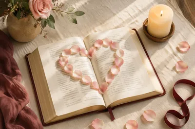 Heart Shaped Bible Verse Valentine Still Life