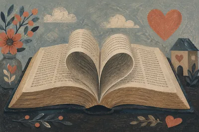 Heart Shaped Bible Pages for Valentines Devotion