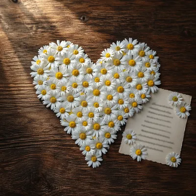 Daisy Heart Valentine Bible Verse Card