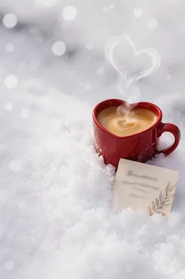 Heart Shaped Mug in Winter Snow