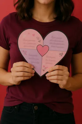 Person Holding Heart Shaped Valentine Card
