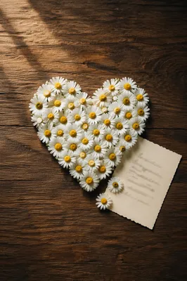 Valentine Daisy Heart with Scripture Card