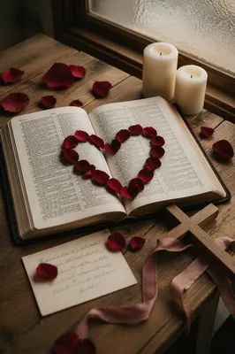 Heart of Rose Petals by Bible