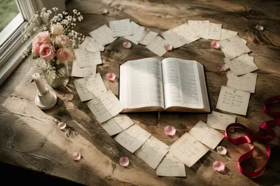 Valentine Heart Bible Verse Flat Lay