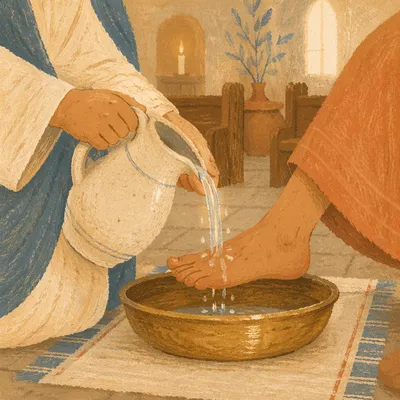 Holy Thursday Foot Washing Ritual in Chapel