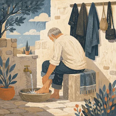 Holy Thursday Foot Washing Courtyard Ritual
