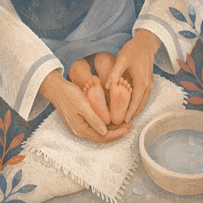 Holy Thursday Baby Feet Washing