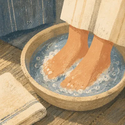 Holy Thursday Foot Washing with Linen Towel