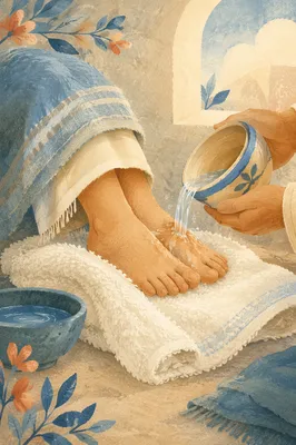 Holy Thursday Foot Washing Tender Moment