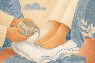 Holy Thursday Foot Washing with Gentle Hands