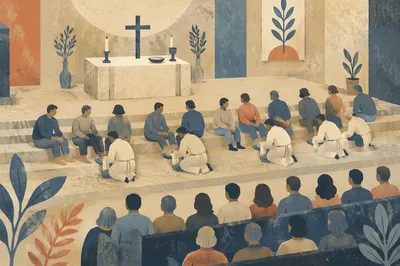 Holy Thursday Foot Washing Service in Sanctuary