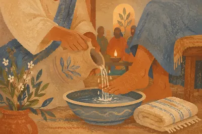 Holy Thursday Foot Washing with Basin