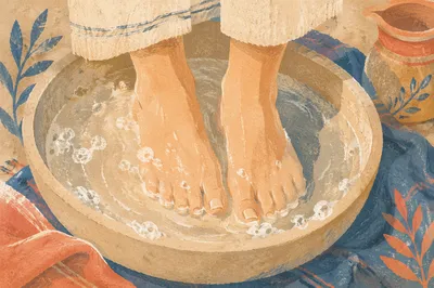 Holy Thursday Foot Washing Close-Up