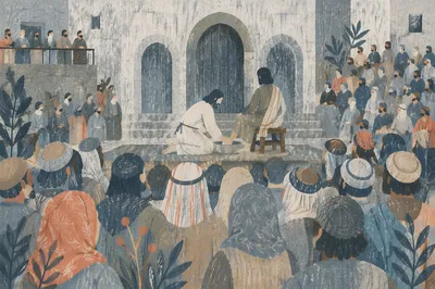 Holy Thursday Foot Washing Courtyard Ceremony