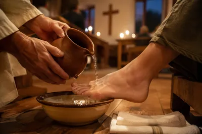 Holy Thursday Foot Washing in Chapel