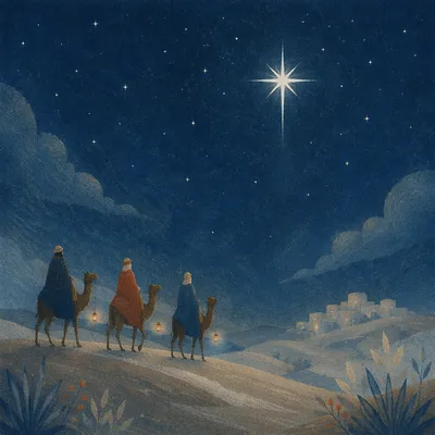Wise Men Beneath the Guiding Star