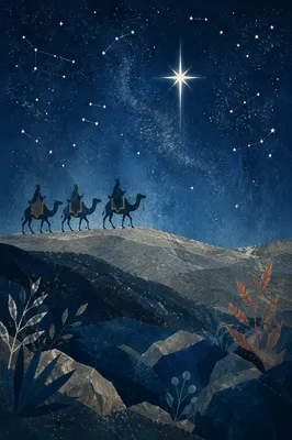 Wise Men Caravan Under Guiding Star