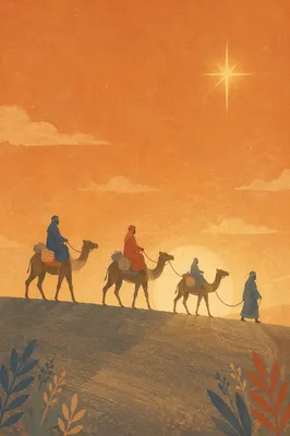 Wise Men Caravan Under Guiding Star