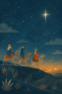 Wise Men Caravan Under Guiding Star