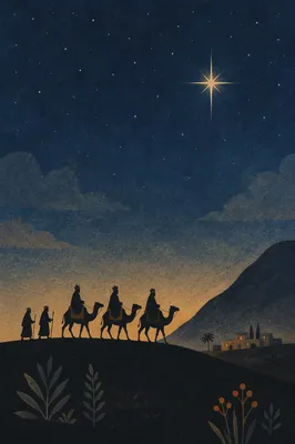 Wise Men Caravan Under Guiding Star
