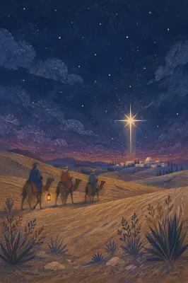 Wise Men Journey Beneath Desert Star