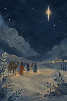 Wise Men Journey Beneath Guiding Star