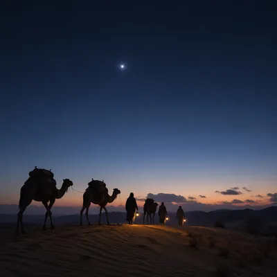 Wise Men Caravan Beneath Bethlehem Star