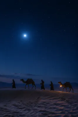 Wise Men Caravan Beneath Bethlehem Star